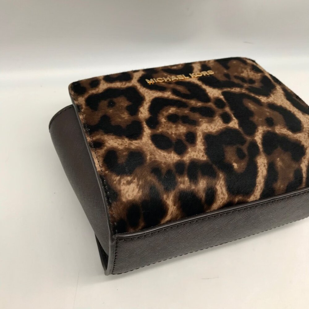 Michael Kors Brown Calf Hair Mini Selma Crossbody Bag - Picture 7 of 10